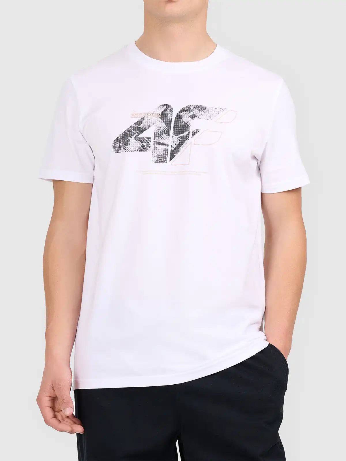 TSHIRT  M3595 alb L