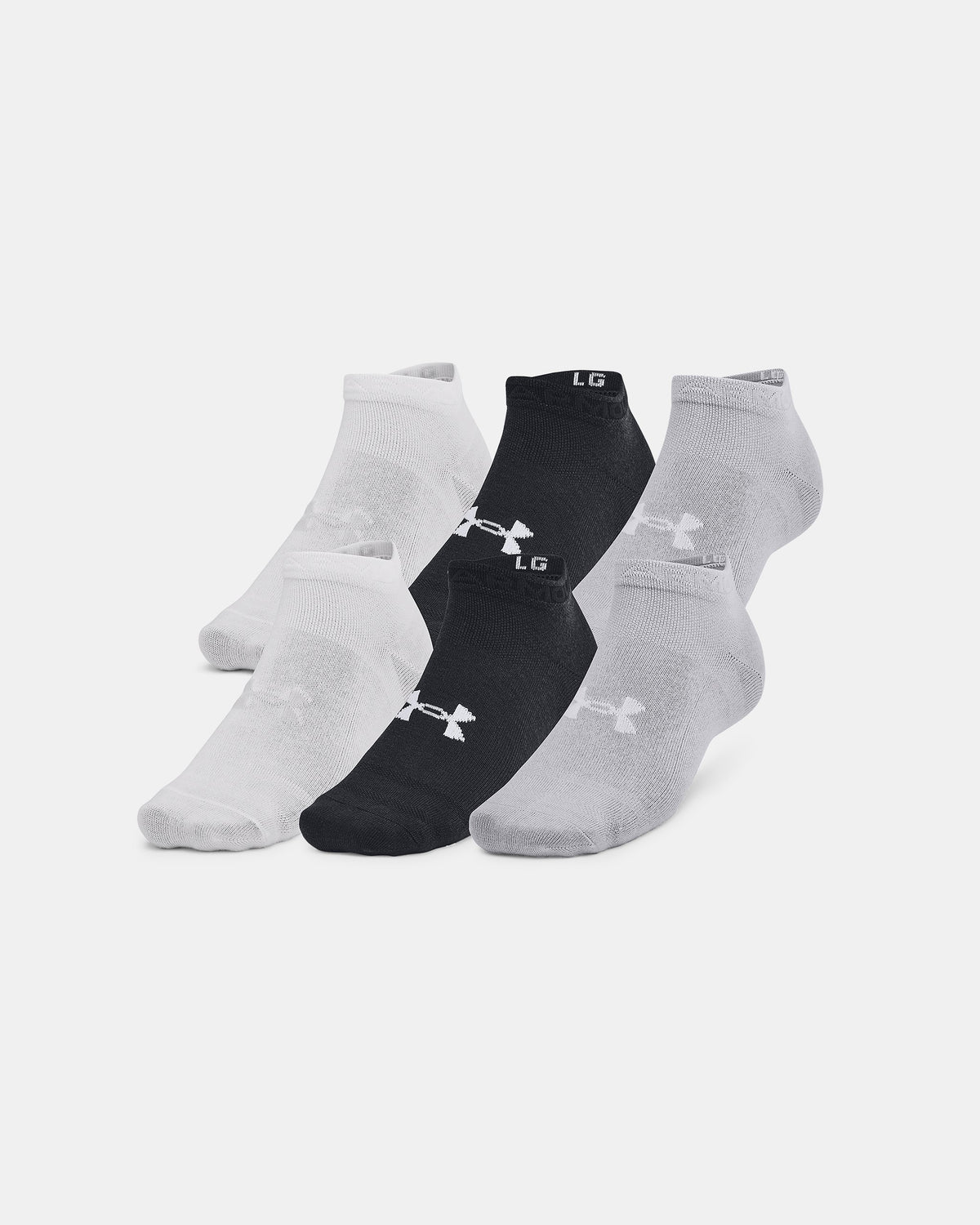 Set 6 Perechi Șosete Scurte Unisex Under Armour Essential negru/gri L