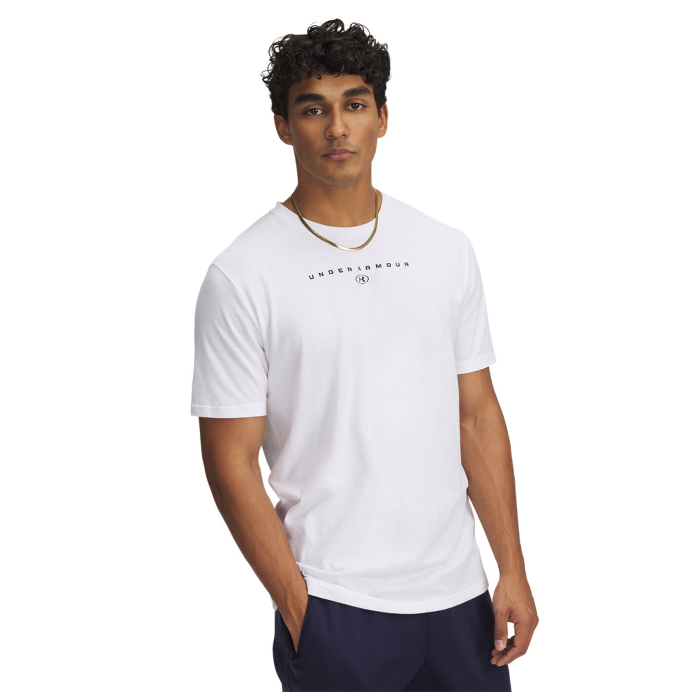 UA M STACKED LOGO SS alb L