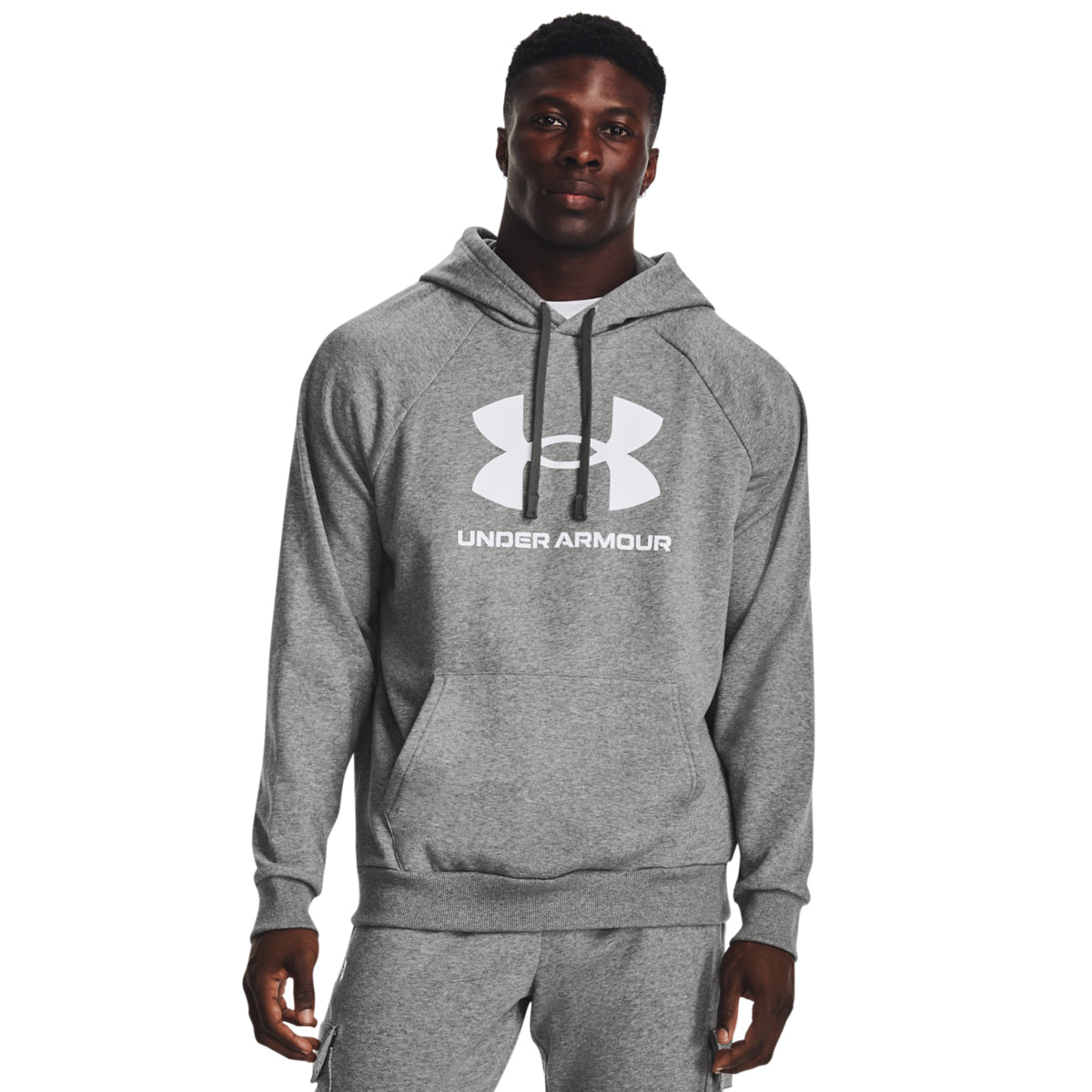 Hanorac Bărbați Under Armour Rival Fleece Big Logo Hoodie gri L