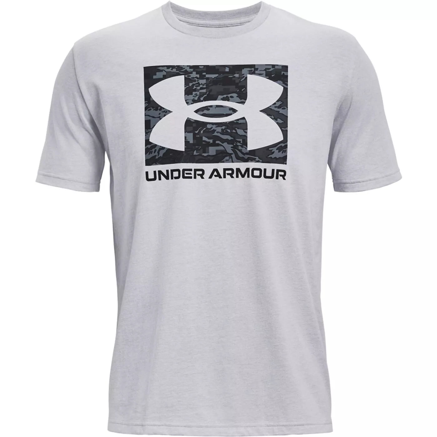 UA ABC CAMO BOXED LOGO SS gri M