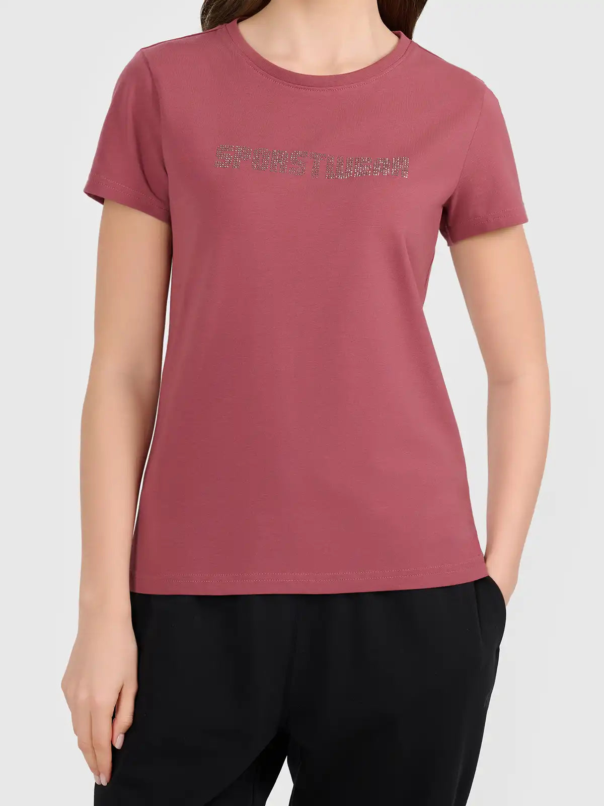 TSHIRT  F3487 BURGUNDY L