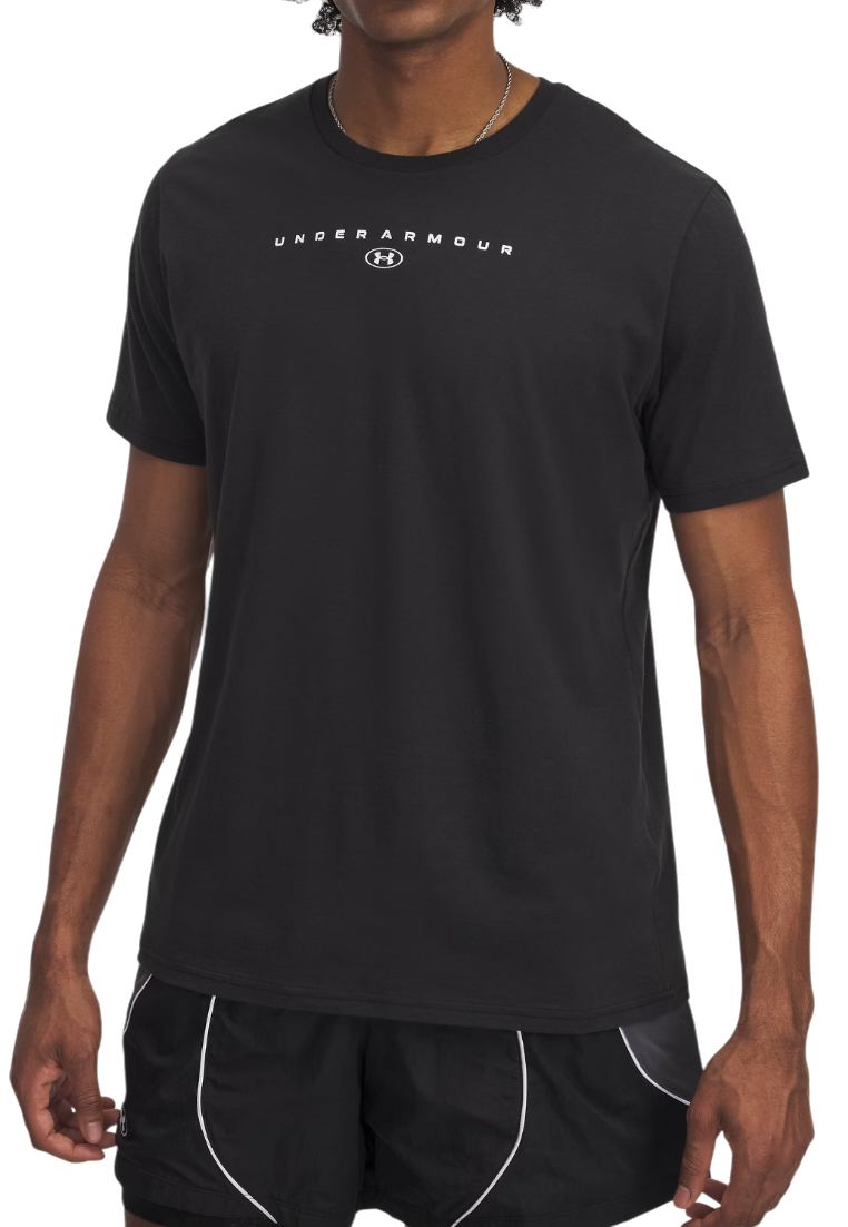 UA M STACKED LOGO SS negru L
