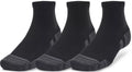 Set 3 Perechi Șosete Sport Unisex Under Armour Performance Tech Quarter negru L